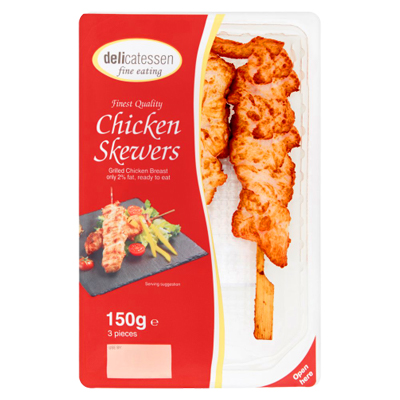 Delicatessen Fine Eating 3 Chicken Skewers