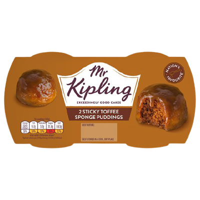 Mr Kipling Sticky Toffee Sponge Puddings 2X