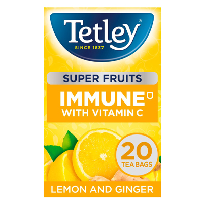 Tetley Super Fruits Immune Lemon & Ginger Tea Bags