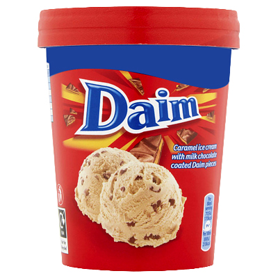 Daim Caramel Ice Cream With Milk Chocolate Coated Daim Pieces