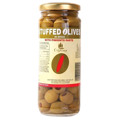 Cypressa Stuffed Olives In Brine With Pimiento Paste