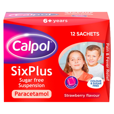 Calpol Sugar Free Suspension Strawberry Flavour 6+ Years