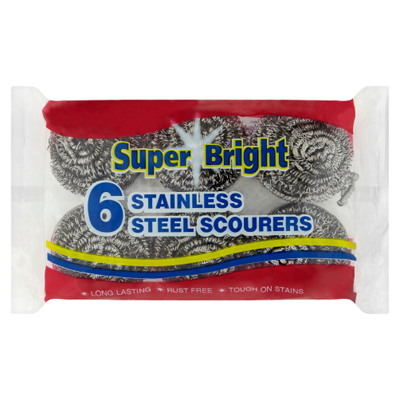 Super Bright Stainless Steel Scourers