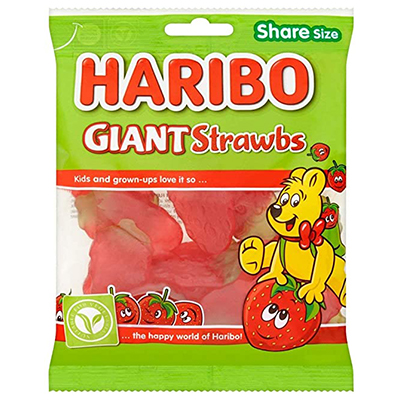 Haribo Giant Strawbs Bag