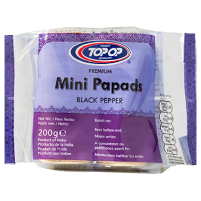 Top Op Black Pepper Mini Papad