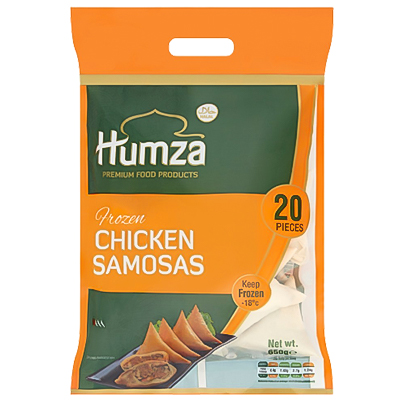 Humza Premium Food Products Frozen Chicken Samosas 20 Pieces