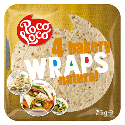 Poco Loco 4 Bakery Wraps Natural