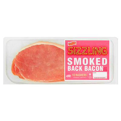 Danish sizzling smoked back bacon