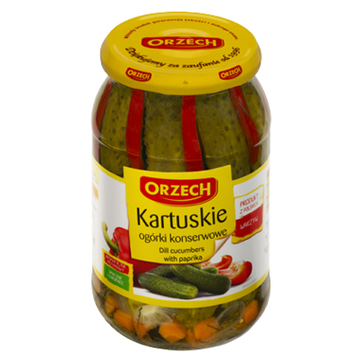 Orzech pickled dill cucumber with paprika