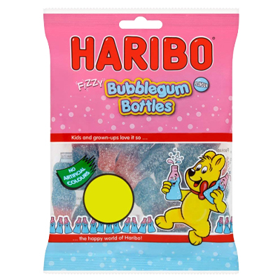 Haribo Fizzy Bubblegum Bottles Bag