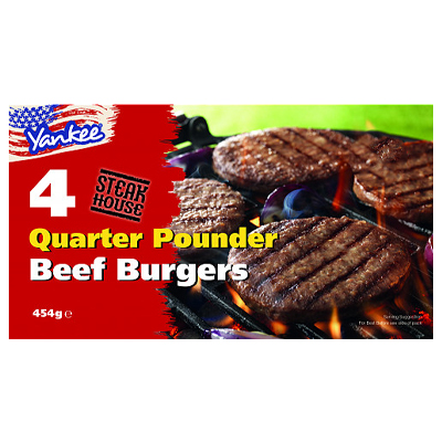 Yankee Quarter Pounder Beef Burger