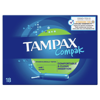 Tampax Compak Super Tampons Applicator 18pk