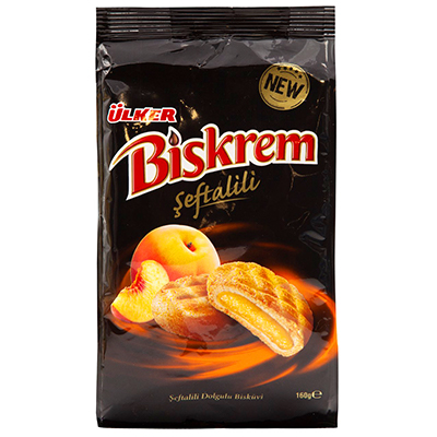 Ulker Biskrem Peach Cookies