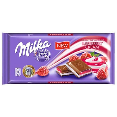 Milka Raspberry Cream Chocolate Bar