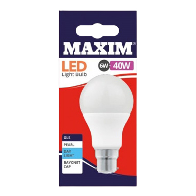 Maxim Led Gls 6w - 40w Bc Daylight