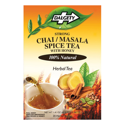 Dalgety Strong Chai masala Spice Tea With Honey 20 Tea Bags