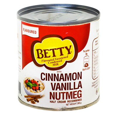 Betty cinnamon vanilla nutmeg condensed milk