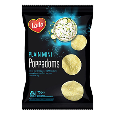 Laila plain mini poppadoms