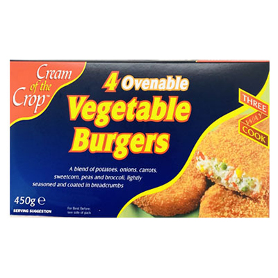 Cream of the crop vegetable burgers