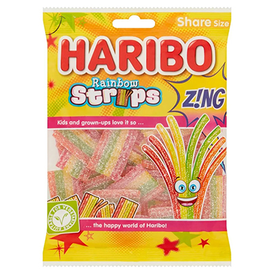 Haribo Rainbow Strips Zing