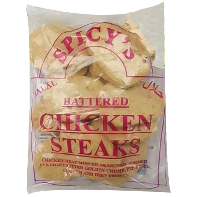 Spicys Battered Chicken Steaks