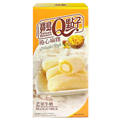 Taiwan Dessert Mochi Roll Mango Milk 5 Pcs