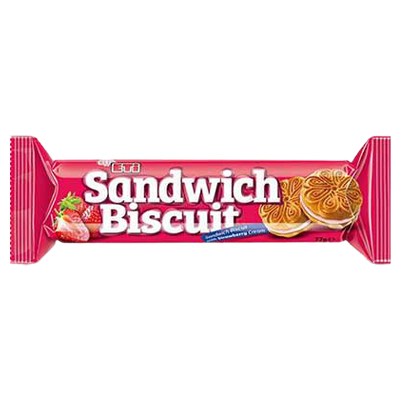 Eti Sandwich Biscuit Strawberry