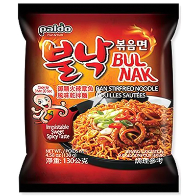 Paldo Bulnak Pan Stirfried Noodle Spicy Octopus Flavour