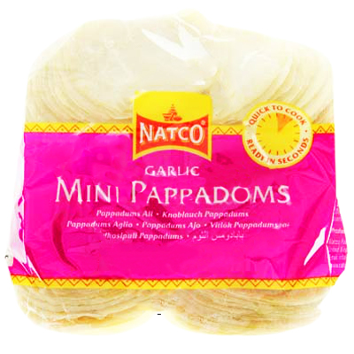 Natco Garlic Mini Pappadoms