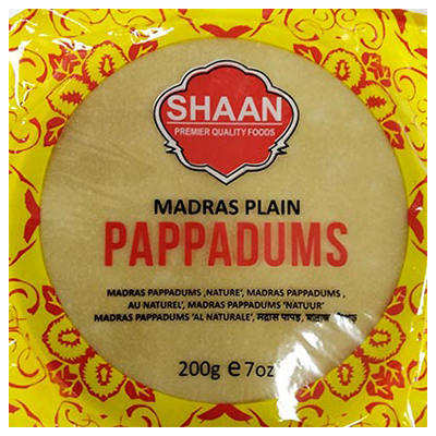 Shaan Madras Plain Papadums