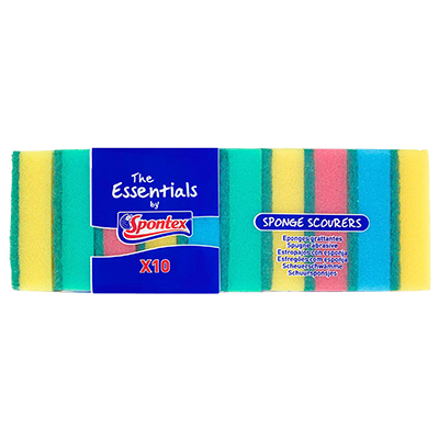 Spontex Essentials 10 Sponge Scourers