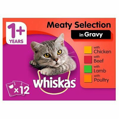 Whiskas Meaty Selection In Gravy Adult Cat Food Pouches