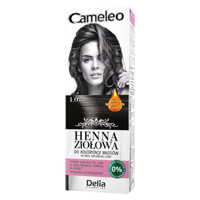 Delia Cameleo Herbal Coloring Cream Henna No 1.0 Black