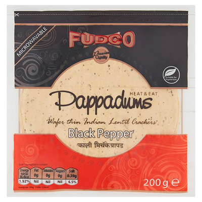 Fudco Black Pepper Poppadums