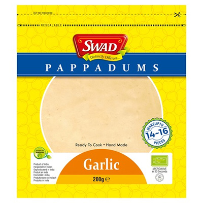 Swad Pappadums Garlic