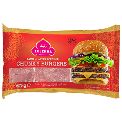 Zulekha 6 Lamb Quarter Pounders Burgers