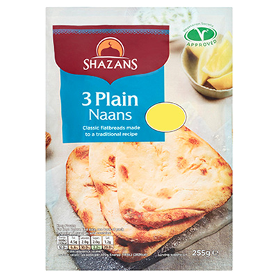 Shazans 3 Plain Naans