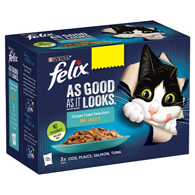 Felix As Good As It Looks Ocean Feast Selection in Jelly 12 Pack