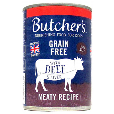 Butchers Beef & Liver in Jelly Dog Food Tin