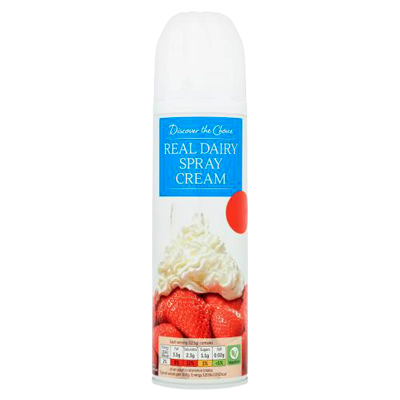 Discover the Choice Real Dairy Spray Cream