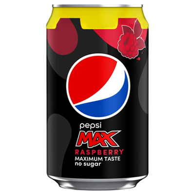 Pepsi Max Raspberry No Sugar Cola Can