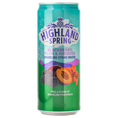 Highland Spring Blackberry Plum & Hibiscus Sparkling Water