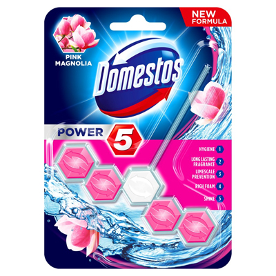 Domestos Power 5 Pink Rim Block