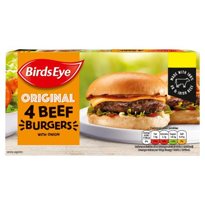 Birds Eye 4 Original Beef Burgers With Onion