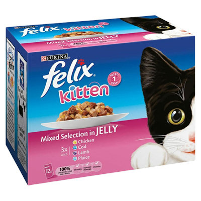 Felix Kitten Cat Food Mixed Selection In Jelly