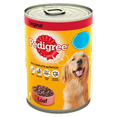 Pedigree Dog Food Tin Original In Loaf