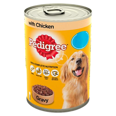 Pedigree Dog Food Tin Chicken In Gravy