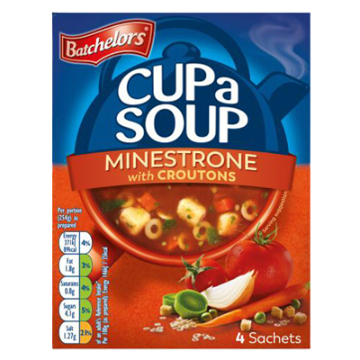 Batchelors Cup A Soup Minestrone With Croutons 4pk