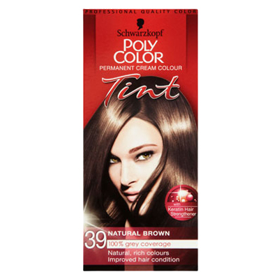 Schwarzkopf Poly Color Permanent Cream Colour Tint Natural Brown 39