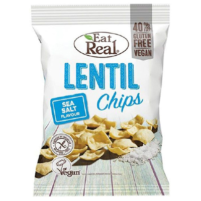 Eat Real Lentil Chips Sea Salt Flavour